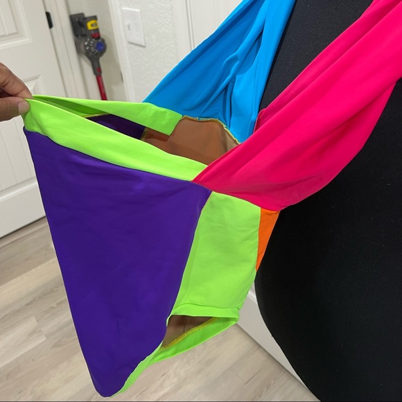 Nakimuli Wrap Multi Colored One Piece Swimsuit Lrg - Picture 4 of 5